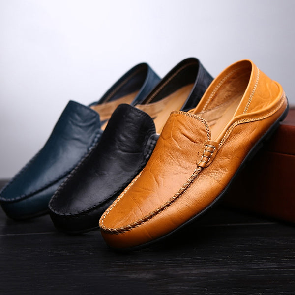 Men Casual Leather Loafers Shoes