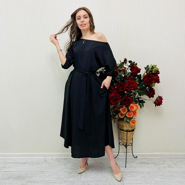 Women Elegant Long Formal Off Shoulder Dress