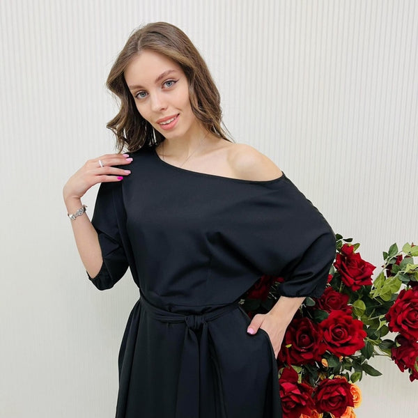 Women Elegant Long Formal Off Shoulder Dress