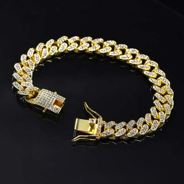 Men 12mm Cuban Chain Bracelets