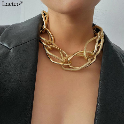 Women Multi Layered Chain Choker Necklace