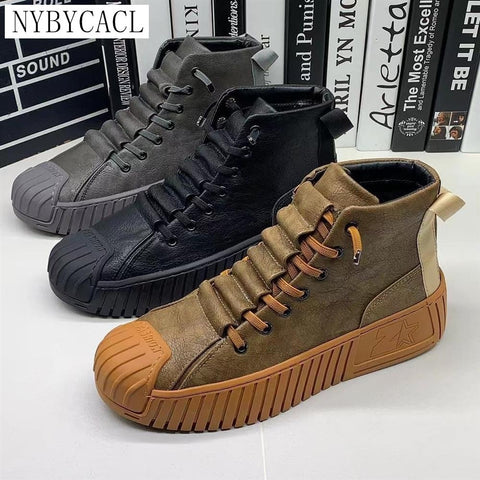 Men Increased Lace Up Casual Shoes