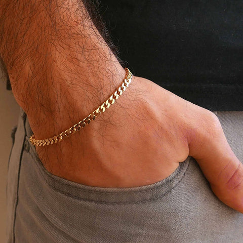 Men 3-11mm Stainless Steel Miami Curb Cuban Link Bracelet