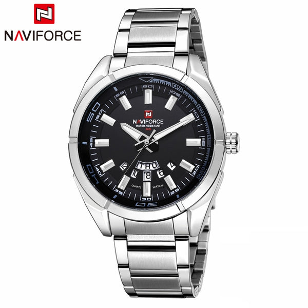 NAVIFORCE Watch Men Top Brand Men Watches Full Steel Waterproof Casual Quartz Date Sport Military Wrist Watch Relogio Masculino