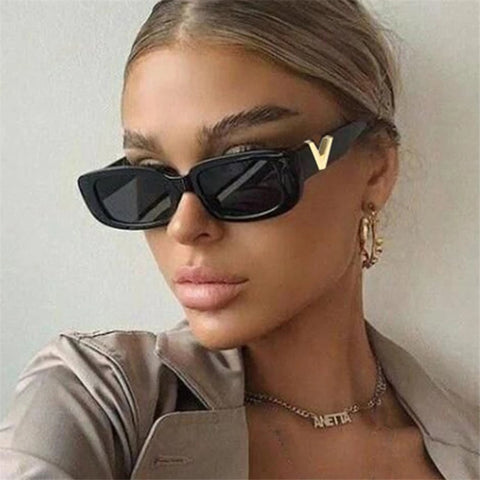 Women Retro Rectangle Sunglasses
