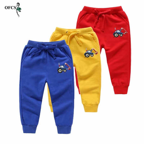 Hot Sale Teenagers Pants Solid Cartoon Boys Girls Casual Sport Pants Jogging Enfant Garcon Kids Children Trousers For 18M-12Year