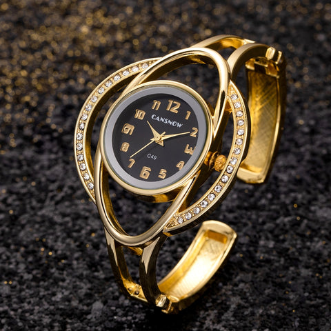 Luxury Women's Bracelet Watches Crystal Small Dial Fashion Quartz Watch Gold Silver Gift for Women Reloj Mujer