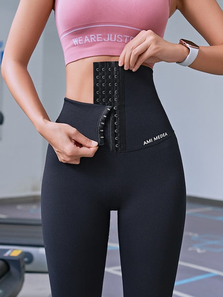 2021 Yoga Pants High Waist Cinchers  Shapewear Corset Stretchy Pants Tights Women  Sports Push Up Running Gym Fitness Leggings