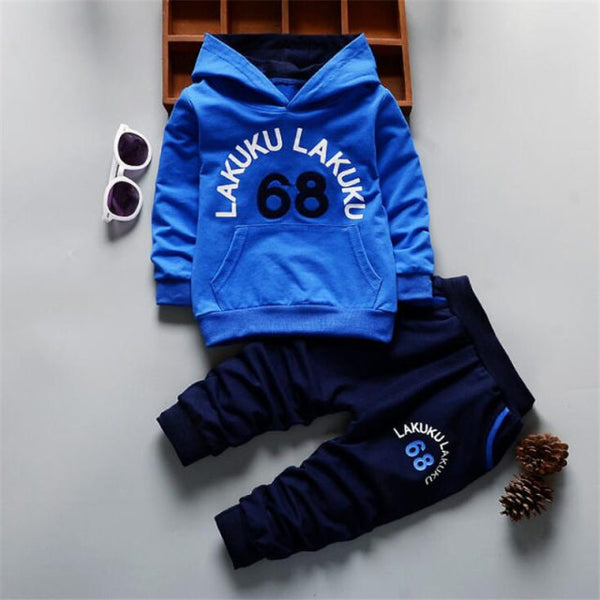 2021 Autumn Baby Clothes Children Boys Girls Sport Letters Hoodies Pants 2Pcs/sets Toddler Active Clothing Infant Kids Tracksuit