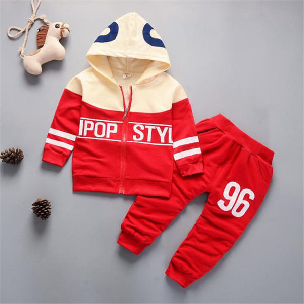 2021 Autumn Baby Clothes Children Boys Girls Sport Letters Hoodies Pants 2Pcs/sets Toddler Active Clothing Infant Kids Tracksuit