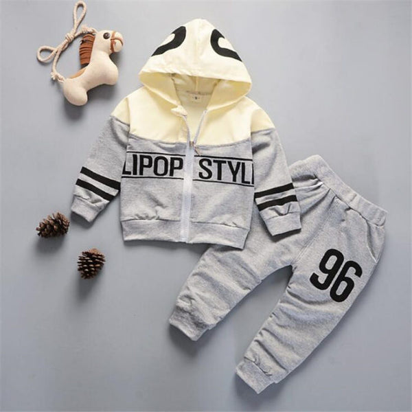 2021 Autumn Baby Clothes Children Boys Girls Sport Letters Hoodies Pants 2Pcs/sets Toddler Active Clothing Infant Kids Tracksuit