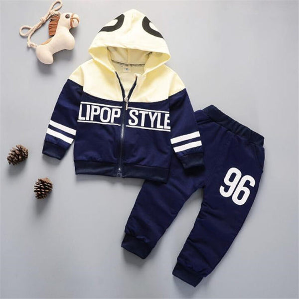 2021 Autumn Baby Clothes Children Boys Girls Sport Letters Hoodies Pants 2Pcs/sets Toddler Active Clothing Infant Kids Tracksuit