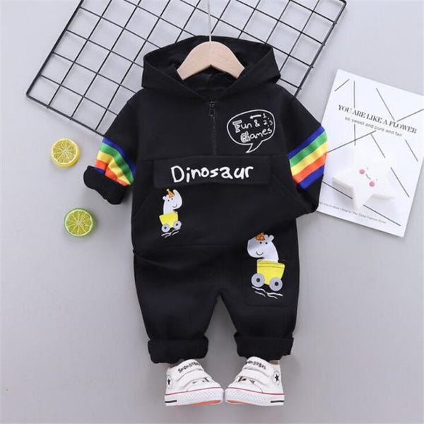 2021 Autumn Baby Clothes Children Boys Girls Sport Letters Hoodies Pants 2Pcs/sets Toddler Active Clothing Infant Kids Tracksuit