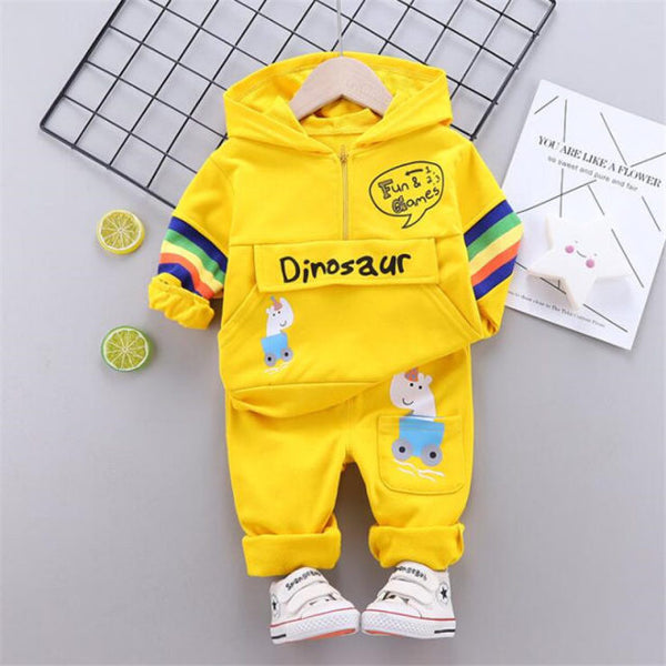 2021 Autumn Baby Clothes Children Boys Girls Sport Letters Hoodies Pants 2Pcs/sets Toddler Active Clothing Infant Kids Tracksuit