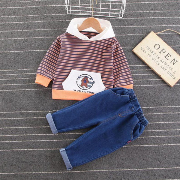 2021 Autumn Baby Clothes Children Boys Girls Sport Letters Hoodies Pants 2Pcs/sets Toddler Active Clothing Infant Kids Tracksuit