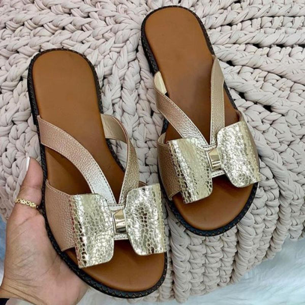 Summer Women Slippers Cute Butterfly-Knot Casual Sandals Lady Slides Zapatillas Mujer Flats Slip-On Women Shoes for Women 2021