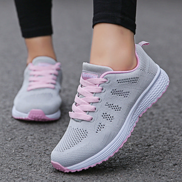 Women Casual Shoes Fashion Breathable Walking Mesh Flat Shoes Woman White Sneakers Women 2020 Tenis Feminino Female Shoes