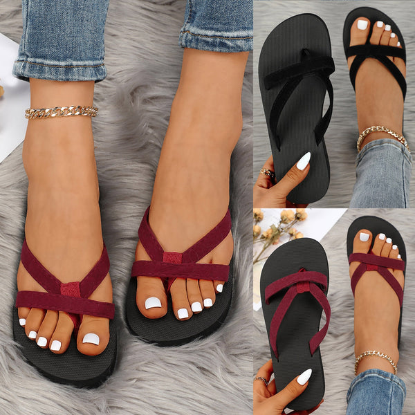 Fashion Slippers Women Summer Outdoor Shoes Flat Open Toe Slippers Summer Casual Fashion Home Basic Sandals Bathroom Slippers